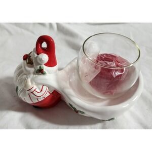 Vintage Fitz & Floyd Omnibus Santa Candle Holder NIB